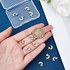 HOBBIESAY 12Pcs 2 Colors Brass Micro Pave Clear Cubic Zirconia Connector Charms FIND-HY0001-21-3