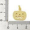 Halloween Theme Rack Plating Brass Pendants KK-Z067-18G-06-3