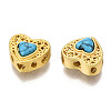 4-Hole Synthetic Turquoise Beads KK-S310-35A-3