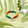 Cute Rainbow Alloy Enamel Charm Bracelet for Kid BJEW-JB06779-2