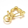 Alloy Swivel Lobster Clasps X-KEYC-WH0016-37G-2