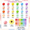 Round/Daisy Silicone Focal Beads SIL-YW0001-49-2