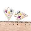 Rack Plating Alloy Enamel Pendants FIND-C050-09G-04-3