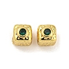 Brass Micro Pave Cubic Zirconia Beads KK-G490-18G-01-1