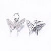 Long-Lasting Plated Brass Micro Pave Cubic Zirconia Charms X-ZIRC-F069-32P-2