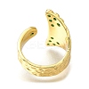 Fishtail Rack Plating Brass Micro Pave Cubic Zirconia Open Cuff Rings for Women RJEW-M022-06G-02-3