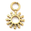 Ion Plating(IP) 304 Stainless Steel Charms STAS-P379-04F-G-1