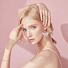 5 Styles Butterfly Zinc Alloy Open Back Bezel Pendants FIND-CA0009-52RG-7