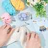 Round & Cube & Abacus Beaded Pendant Stitch Markers HJEW-AB00295-3