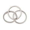 201 Stainless Steel Trinity Interlocking Ring Finger Rings FS-WG6776A-05-2