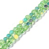 Transparent Electroplate Glass Beads Strands GLAA-Q099-I01-04-1