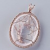 Natural Quartz Crystal Big Pendants G-G771-C06-3