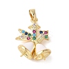 Christmas Brass Micro Pave Cubic Zirconia Pendant Peg Bails LS-KK-K305-09G-1