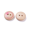 Painted Butterfly Wood Buttons with 2-Hole LS-NNA0Z5W-2