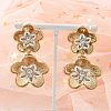 Alloy Stud Earrings EJEW-M092-02G-1