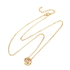 Brass Pave Cubic Zirconia Birth Stone Constellation Pendant Cable Chain Necklaces LS-NJEW-D334-01G-08-4