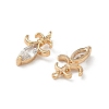 Brass Micro Pave Clear Cubic Zirconia Pendants KK-A280-13G-2