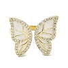 Rack Plating Real 18K Gold Plated Brass Rings RJEW-B054-01G-01-2
