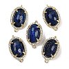 Dyed Natural Lapis Lazuli Faceted Oval Links G-B126-07G-08-1