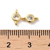 Rack Plating Brass Pave Clear Cubic Zirconia Connector Charms X-KK-G477-02G-3