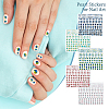 10 Sheets 5 Colors Self Adhesive Acrylic Faux Pearl stickers DIY-GA0004-51-5