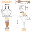 DIY Apple Shape Wish Bottle Pendant Decorations Making Kit DIY-DC0001-72-2