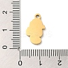 Ion Plating(IP) 304 Stainless Steel Enamel Pendants STAS-Q301-04G-3
