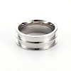 201 Stainless Steel Ring Core Blank for Inlay Jewelry Making RJEW-ZX002-05-8-1