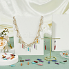 36Pcs 9 Styles Natural Gemstone Heishi Beaded Pendants PALLOY-FH00062-5