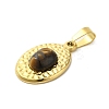 Natural Tiger Eye Pendants STAS-C094-01G-02-2