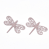 430 Stainless Steel Filigree Pendants X-STAS-T042-08E-2