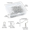 100Pcs 304 Stainless Steel French Hooks with Coil and Ball STAS-YW0001-59-4