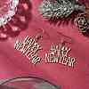 Word Happy New Year Alloy Dangle Earrings for Women EJEW-JE06155-2