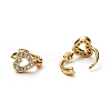 Brass Micro Pave Clear Cubic Zirconia Huggie Hoop Earrings EJEW-H121-10G-3