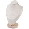 Bust Shaped Beech Covered with Velvet Necklace Display Stands NDIS-WH20010-02B-1