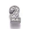 Alloy Rhinestone Slide Charms PALLOY-WH0065-28B-1