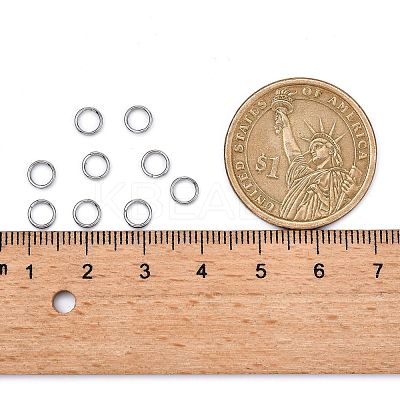 Tarnish Resistant 185pcs Jewelry Findings Original Color 304 Stainless Steel Split Rings X-STAS-E010-5x1mm-2-1