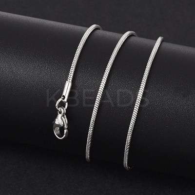Tarnish Resistant 1.5mm 316 Surgical Stainless Steel Snake Chain Necklaces STAS-D064-1