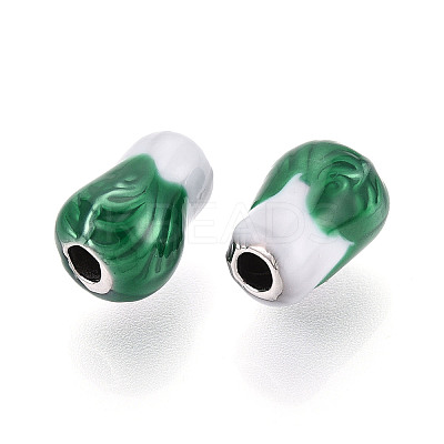 304 Stainless Steel Enamel Beads STAS-N114-19P-1