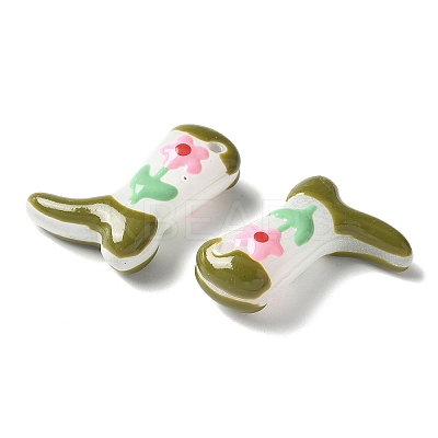 Baking Paint Glass Enamel Beads BLOW-D300-01G-1