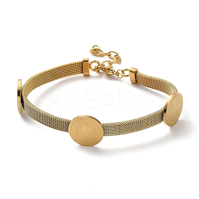 304 Stainless Steel Watch Band Chain Bracelets for Women BJEW-G770-01A-G-1