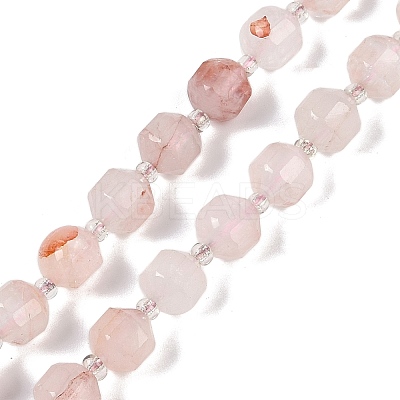Natural Ferruginous Quartz Beads Strands G-O201B-130F-1