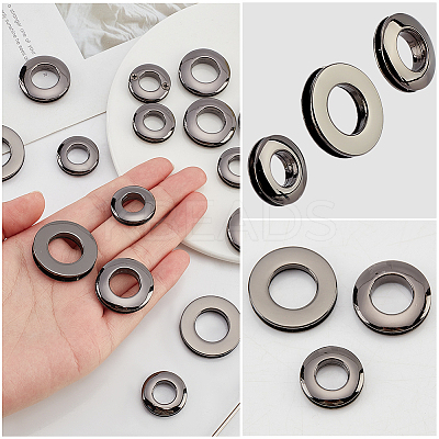 18Pcs 3 Style Alloy Grommet Eyelet Findings FIND-WR0006-18B-1