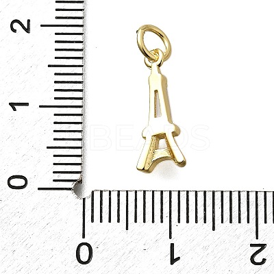 Brass Micro Pave Cubic Zirconia Charms KK-P295-45G-1