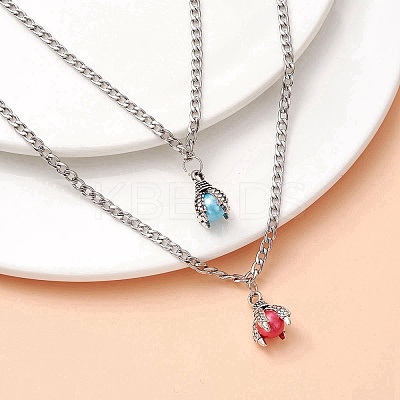 6 Bags 6 Colors Tibetan Style Alloy Charms FIND-YW0004-13-1