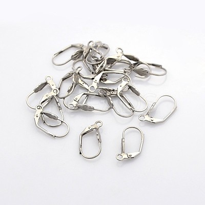 Tarnish Resistant 304 Stainless Steel Leverback Earring Findings STAS-N036-02-1