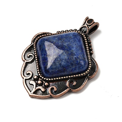 Dyed Natural Lapis Lazuli Pendants G-A297-03R-21-1
