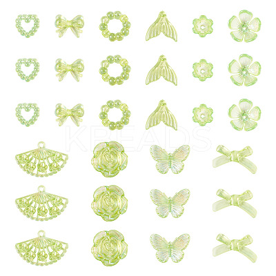 182Pcs 100G Transparent Acrylic Beads OACR-TA0003-66B-1
