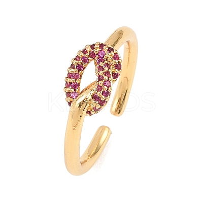 Brass Micro Pave Cubic Zirconia Finger Rings RJEW-C153-01G-03-1