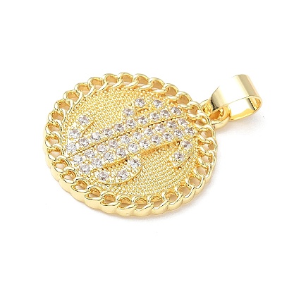 Micro Pave Clear Cubic Zirconia Pendants KK-L253-13G-02-1